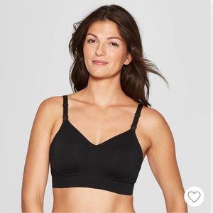NWT Auden Black Seamless Nursing Bra